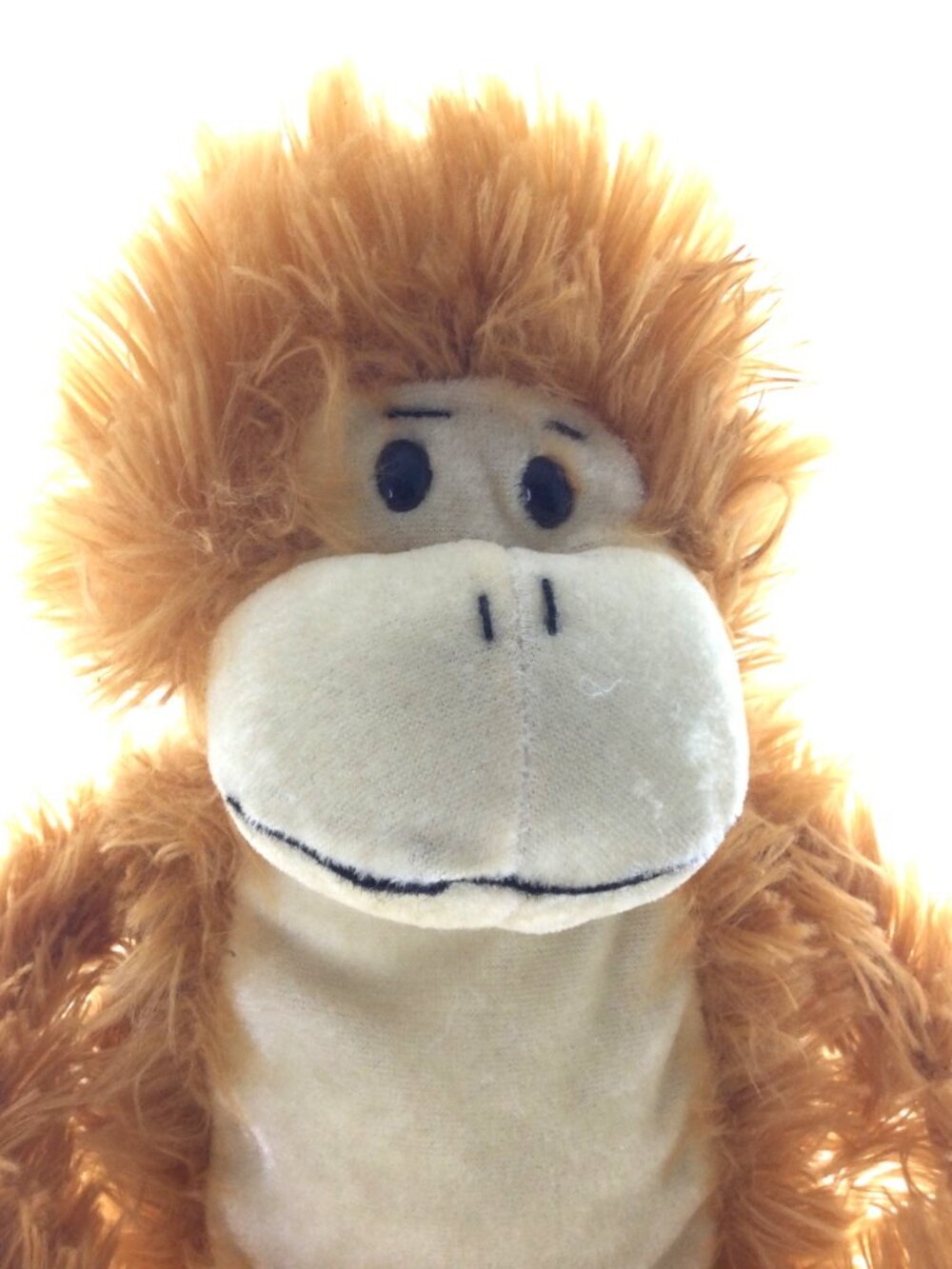 Vintage A. Mart Corp Brown Cream Hanging 18" Monkey